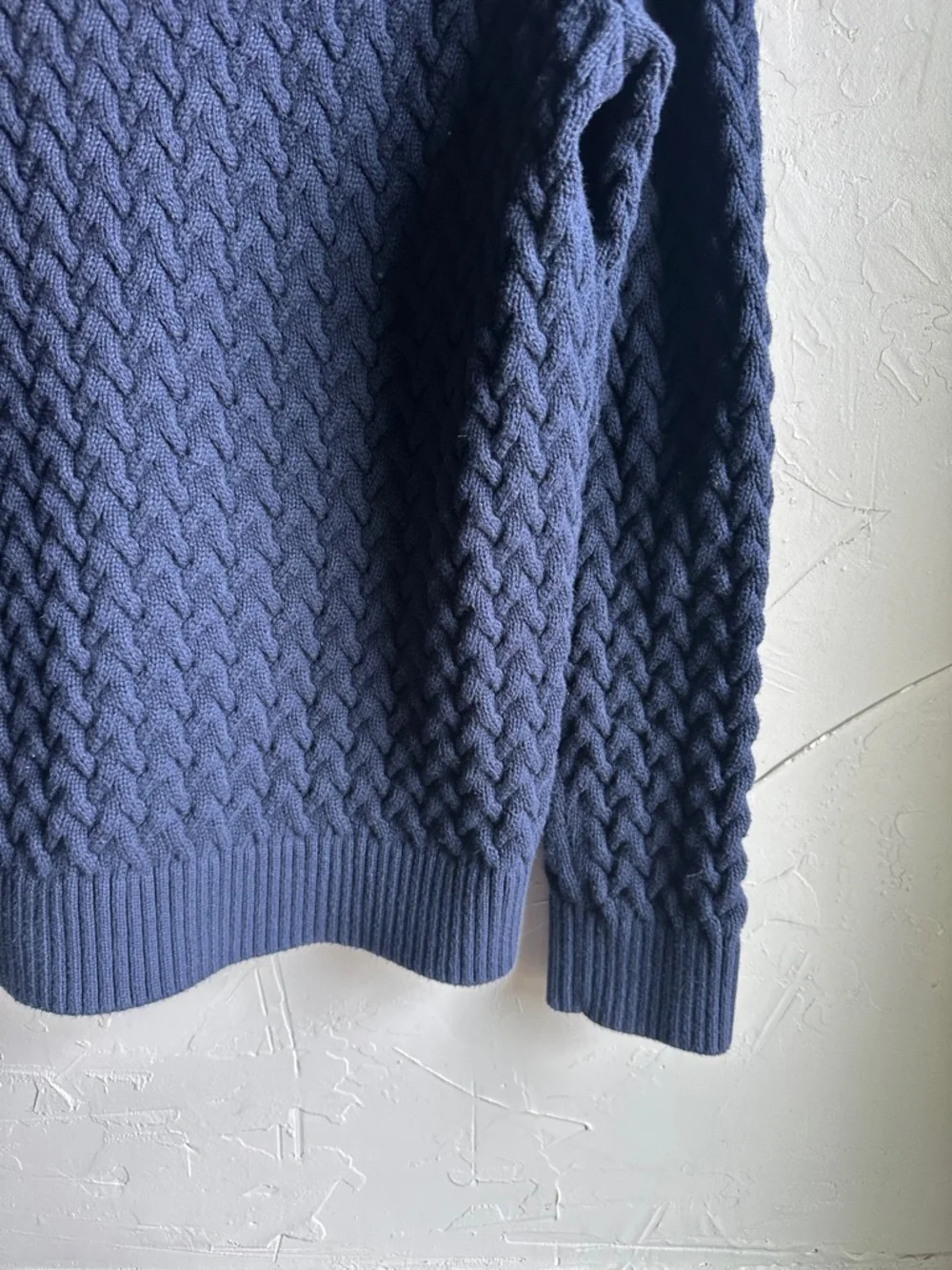 Banana Republic Cable‎ Knit Sweater Organic Cotton Minimalist Scandi Normcore L